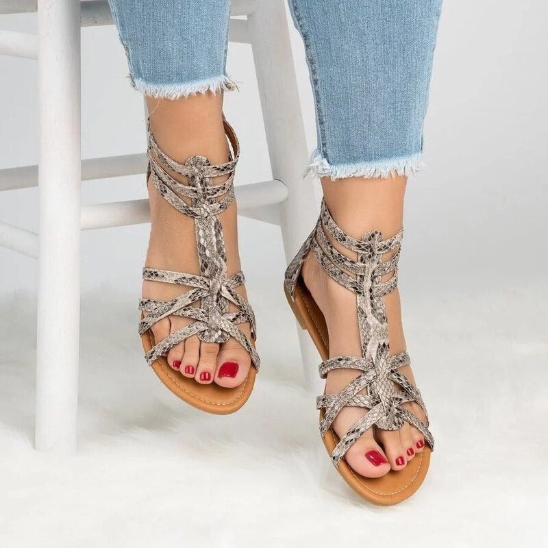 Sandalias casual bohemias con estampado