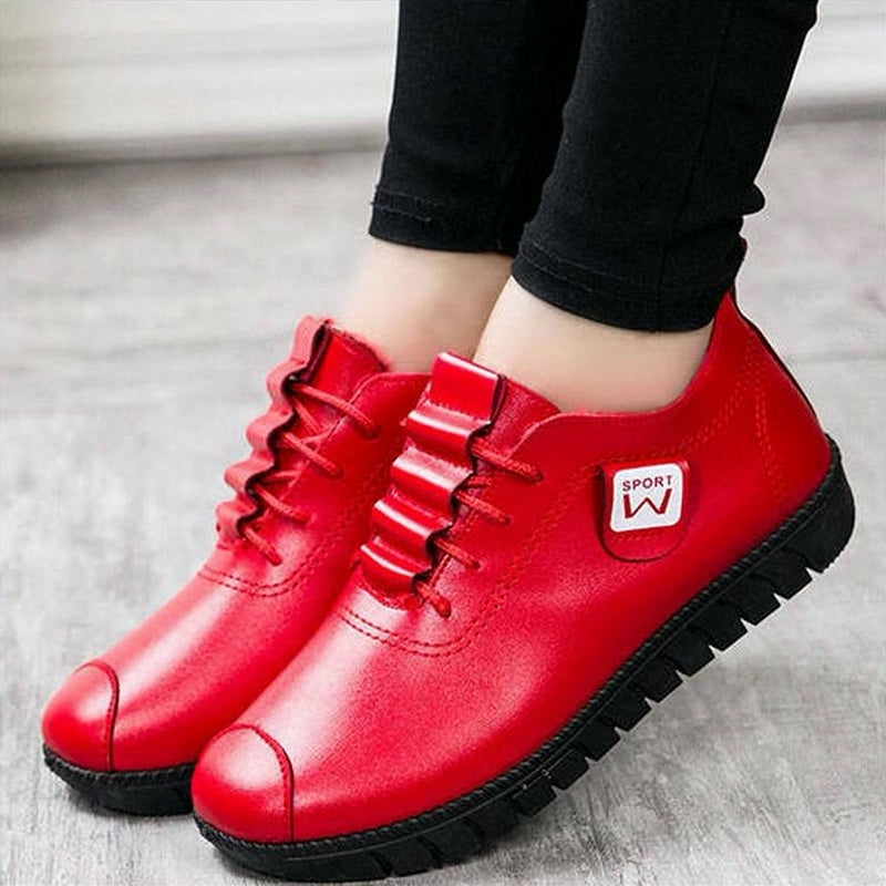 Zapatillas de invierno de cuero PU para mujer